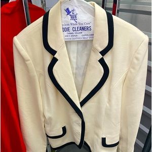 Nota Bene ParisVintage Blazer /Black piping a Crest in back and gold buttons